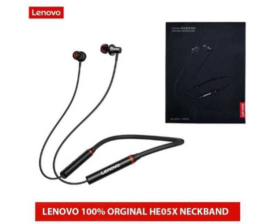 Lenovo He05X Wireless Bluetooth Neckband - Black