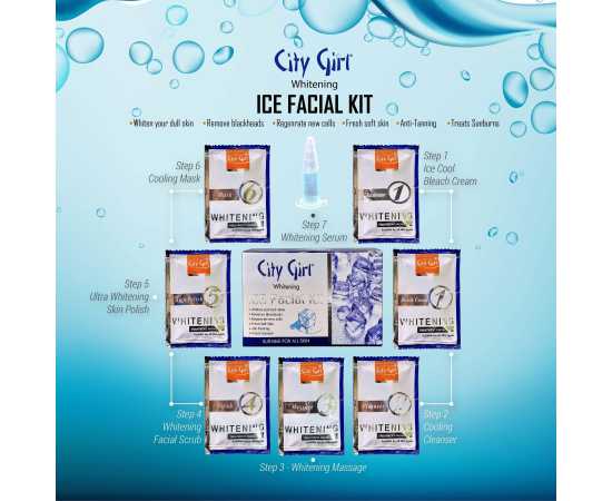 City Girl Ice Facial Sachet Kit 7 Steps
