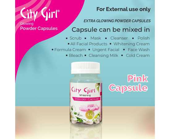 City Girl Whitening Capsule Jar (Pink)
