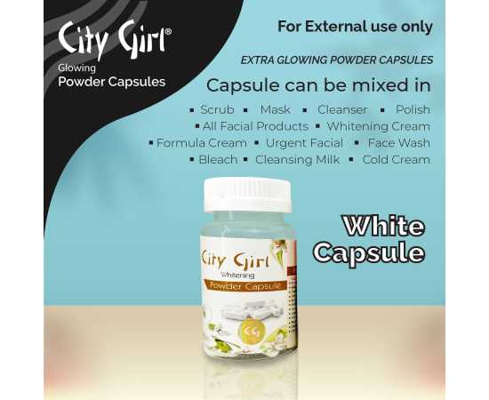 City Girl Whitening Capsule Jar (White)