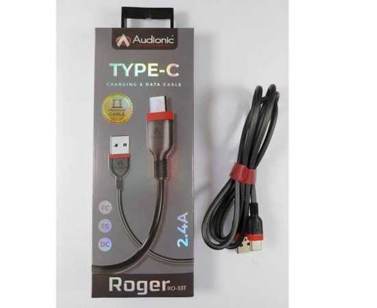 Audionic Type-C Fast Charging Data Cable - Black