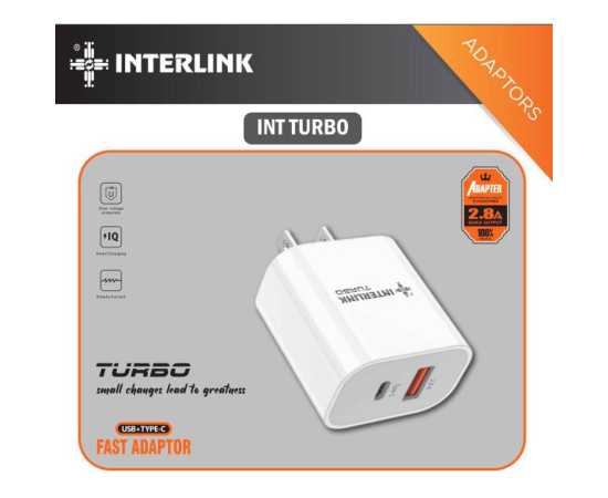 Interlink Turbo Type-C Wireless Fast Mobile Charger - White