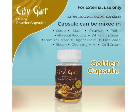 City Girl Whitening Capsule Jar (Gold)