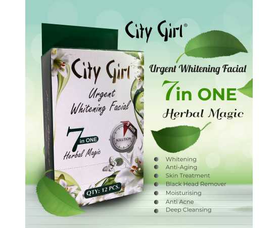 7 In 1 Urgent Whitening Facial Sachet 12 Pcs Master