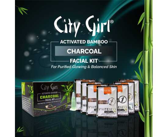 Charcoal Facial 7 Steps Sachet Kit
