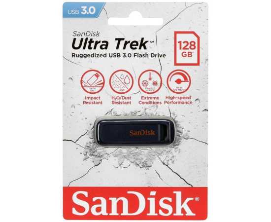 SanDisk 128GB Ultra Trek USB 3.0 Flash Drive 130Mb/s Speed - Sdcz490
