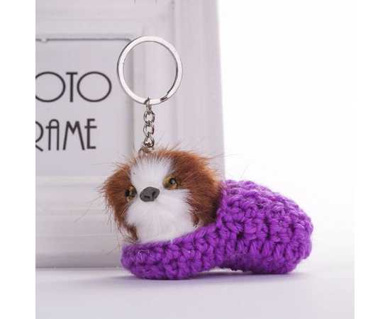 Cute Dog Hand Made Soft Keychain For Boy's And Girl's - 1 Piece