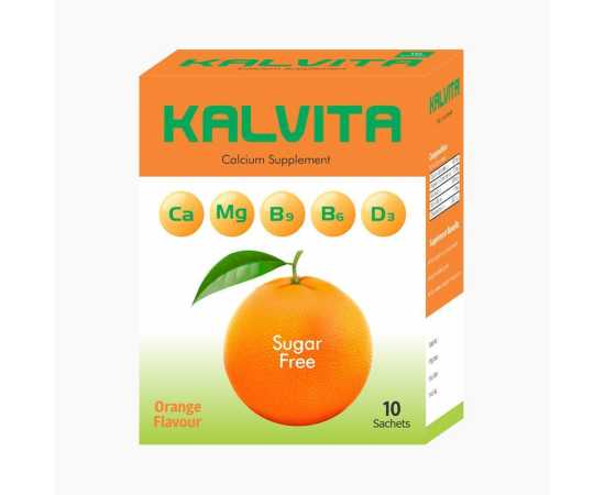 KALVITA Calcium Supplements Supports Skeletal Growth - Pack of 10 Sachet