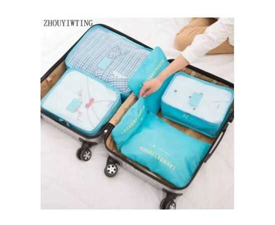 6 PCS Clothing Storage Packing Organizer Travel Bags Set