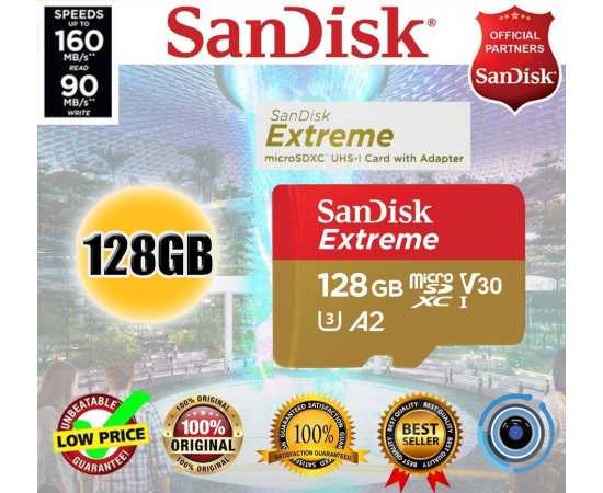 SanDisk Extreme 128GB Micro Memory SD Card