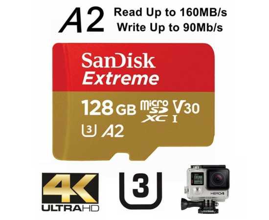 SanDisk Extreme 128GB Micro Memory SD Card