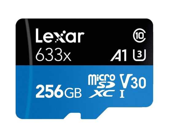 Lexar 256GB 633X High Performance Micro Memory SB Card