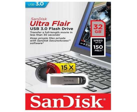 SanDisk 32GB 3.0 Speed Ultra Flair USB Flash Drive