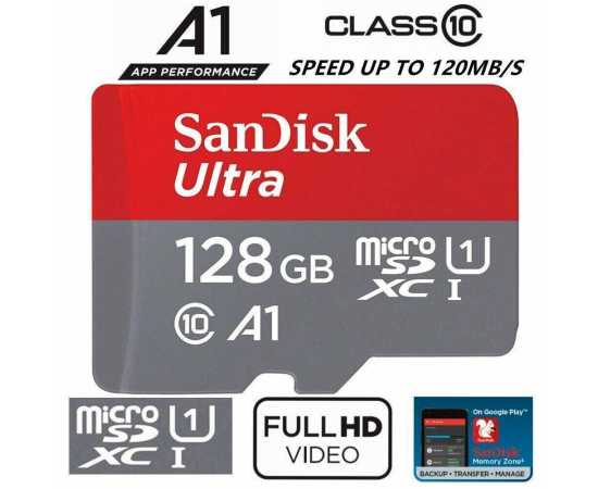 SanDisk Ultra 128GB Micro SD Memory Card - C10