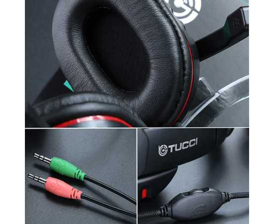Tucci X6 Super Bass Gaming Headphone With Mic - Black
