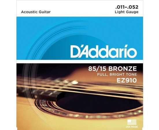 Daddario Ez910 American Bronze Acoustic Guitar String Set