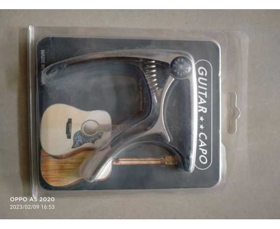 Silver Acoustic Electric Guitar Capo