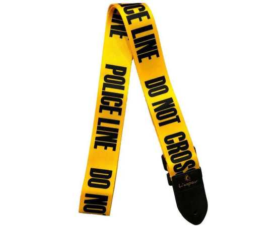 Lespoir Police Line Pattern Guitar Strap