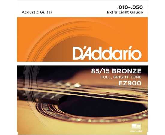 Daddario 85/15 Bronze guitar strings Bright Tone EZ900