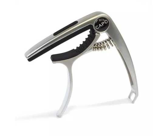 Silver Acoustic Electric Guitar Capo