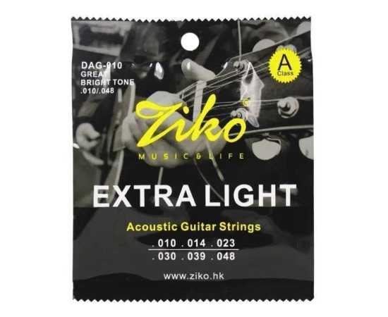 Dag-010 Ziko Extra Light Acoustic Guitar 6 String Set