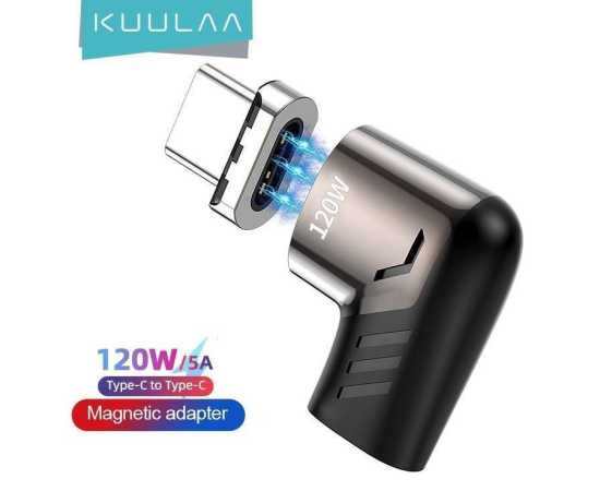 KUULAA 120W Magnetic Elbow USB Type-C Connector - Black