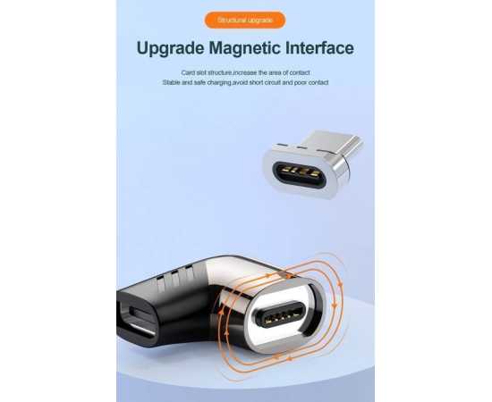 KUULAA 120W Magnetic Elbow USB Type-C Connector - Black