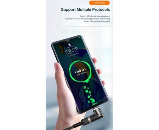 KUULAA 120W Magnetic Elbow USB Type-C Connector - Black