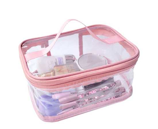 Portable Transparent Travel Cosmetic Toiletry Bag