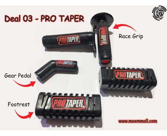 Pack  3 of Pro Taper Race Grip/footrest & gear pedal sock for CD70 Bike