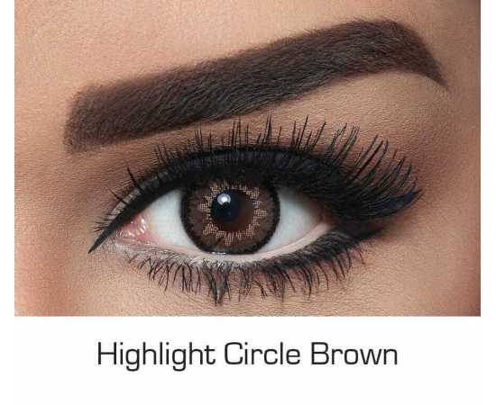 Highlight Circle Brown Contact Lens For Girls - 1 Pair