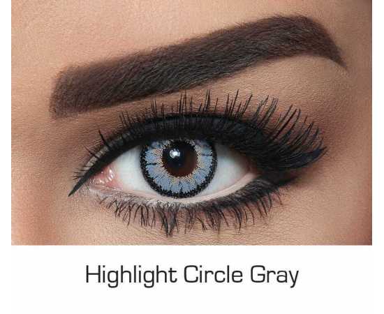 Highlight Circle Grey Contact Lens For Girls - 1 Pair
