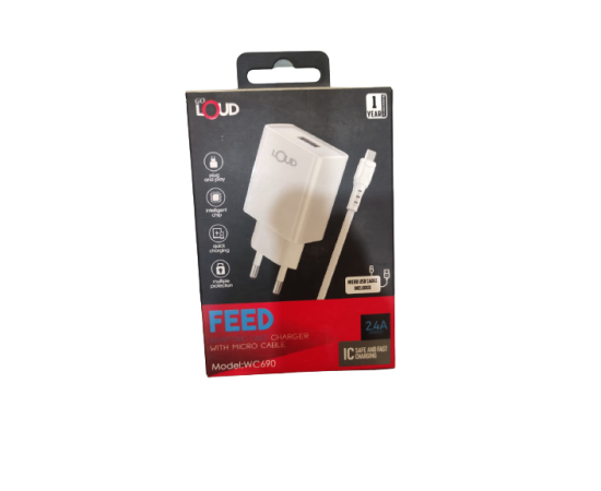 WC690 Vintage Fast Wall Mobile Charger - White