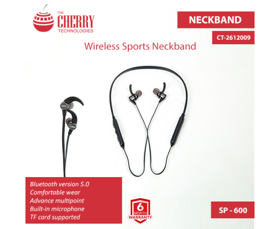 Cherry SP-600 Sports Bluetooth Neckband - Black