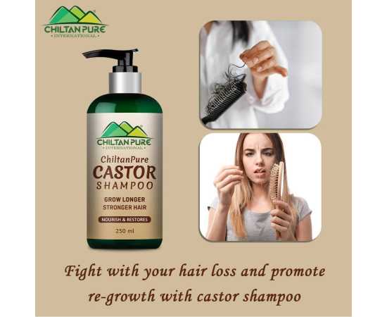 Chiltan Pure Castor Shampoo For Helps Moisturize & Regrow Healthy Hair - 250ML