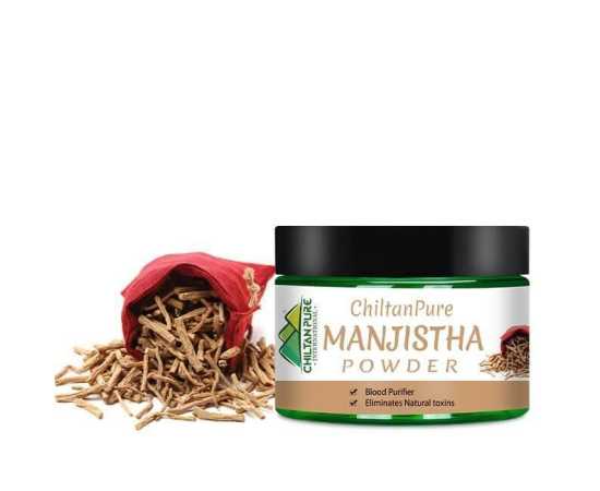 Chiltan Pure Manjistha Powder - Beneficial For Acne-Prone Skin & Scars - 35G