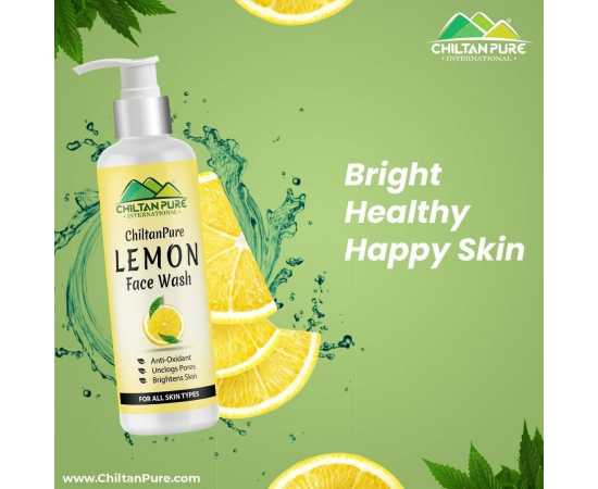 Chiltan Pure Lemon Face Wash - Leaves Skin Soft & Dewy