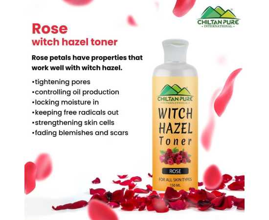 Chiltan Pure Witch Hazel Toner With Rose - Helps In Shrink Skin Pores