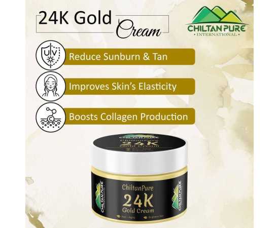 24K Gold Cream - Enhances Skin's Youthful Glow