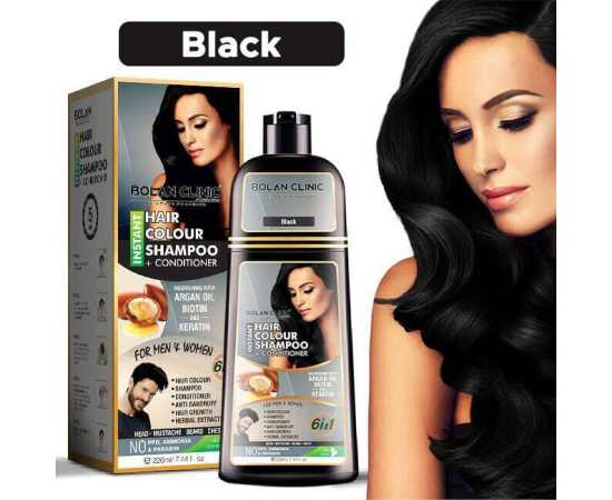 Bolan Clinic Instant Black Hair Color Shampoo + Conditioner