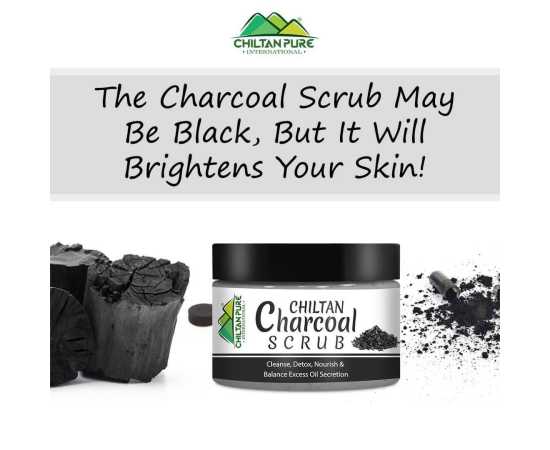 Chiltan Pure Charcoal Face & Body Scrub - 100ML