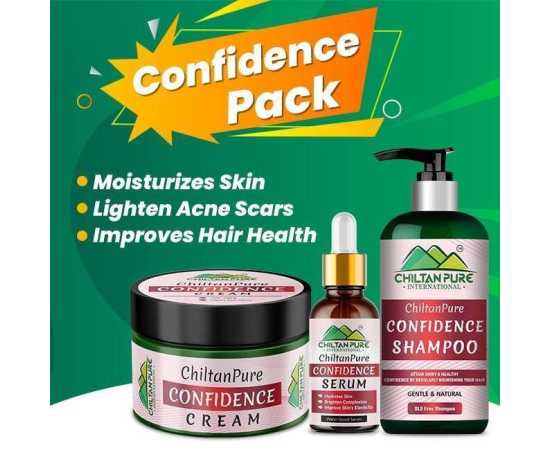 Chiltan Pure Confidence Pack - Hydrates Skin Brighten Complexion & Strengthen Hair