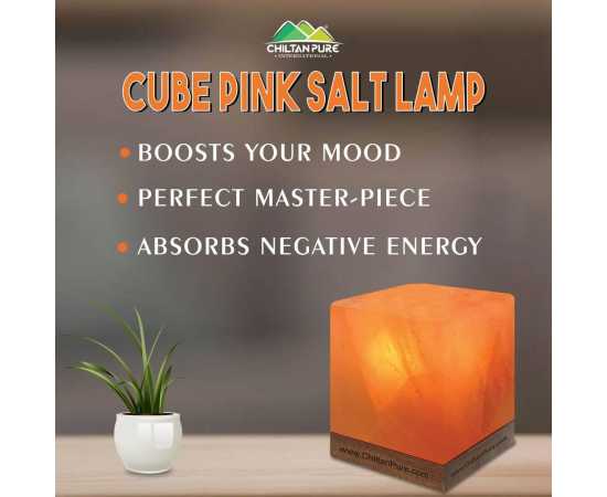 Cube Large Decorative Pink Salt Lamp