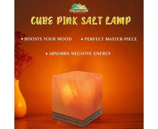 Cube Large Decorative Pink Salt Lamp
