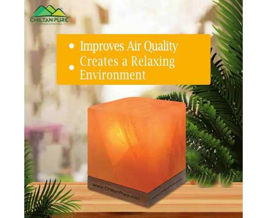 Cube Large Decorative Pink Salt Lamp