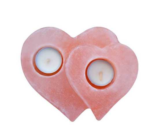 Heart Shape Pink Salt Candle