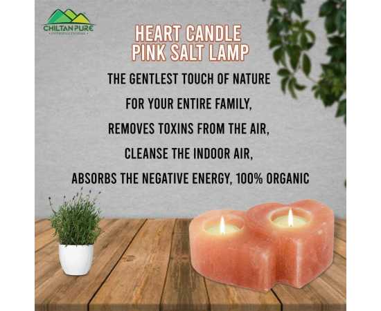 Heart Shape Pink Salt Candle