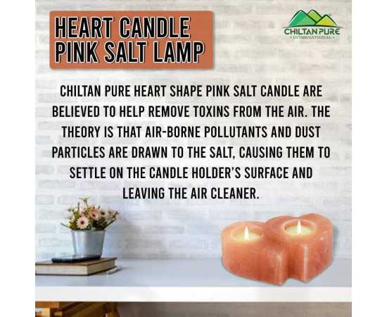 Heart Shape Pink Salt Candle
