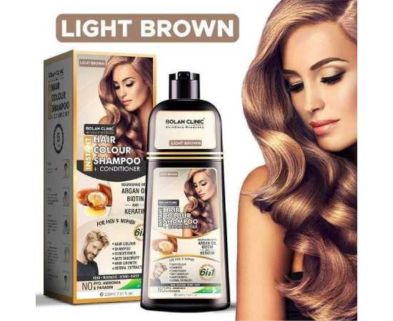 Bolan Clinic Light  Brown Instant Hair Color Shampoo + Conditioner