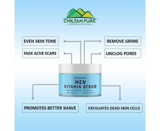 Chiltan Pure Men's Vitamin Scrub - Exfoliates Dead Skin Cells - 100ML
